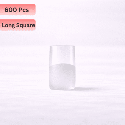 600 Pcs Semi-Matte Soft Gel Nail Tips - Long Square