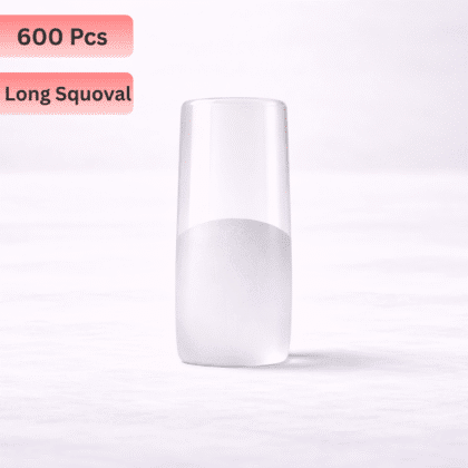 600 Pcs Semi-Matte Soft Gel Nail Tips - Long Squoval