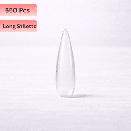 550 Pcs Transparent Soft Gel Nail Tips Extensions - Long Stiletto