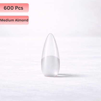 600 Pcs Semi-Matte Soft Gel Nail Tips - Medium Almond