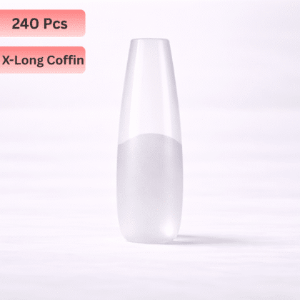 240 Pcs Semi-Matte Soft Gel Nail Tips - XL Coffin