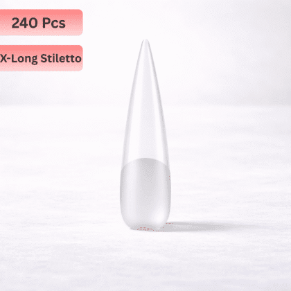 240 Pcs Semi-Matte Soft Gel Nail Tips - XL Stiletto