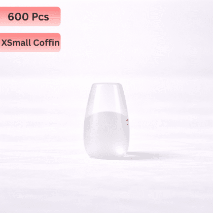 600 Pcs Semi-Matte Soft Gel Nail Tips - XS Coffin