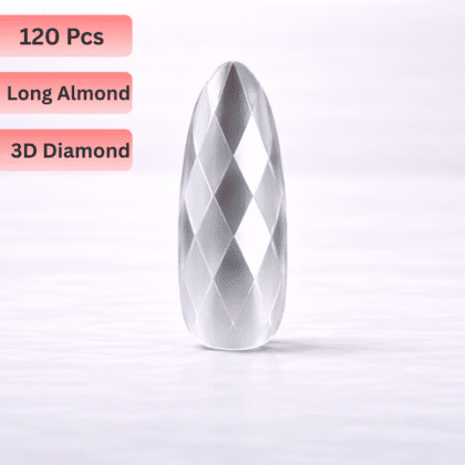 120 Pcs 3D Diamond Soft GelY Nail Tips - Long Almond