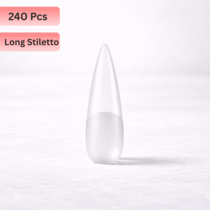 240 Pcs Semi-Matte Soft GelY Nail Tips Extensions - Long Stilletto
