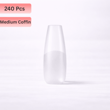 240 Pcs Semi-Matte Soft GelY Nail Tips Extensions - Medium Coffin