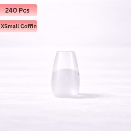 240 Pcs Semi-Matte Soft GelY Nail Tips Extensions - XSmall Coffin