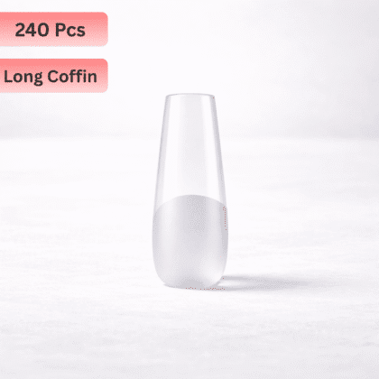 240 Pcs Semi-Matte Soft GelY Nail Tips Extensions - Long Coffin