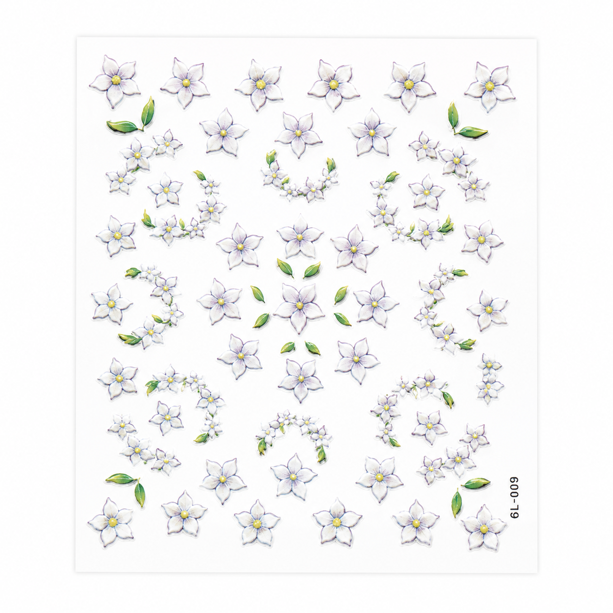 2D Embossed Nail Sticker – 6L-009
