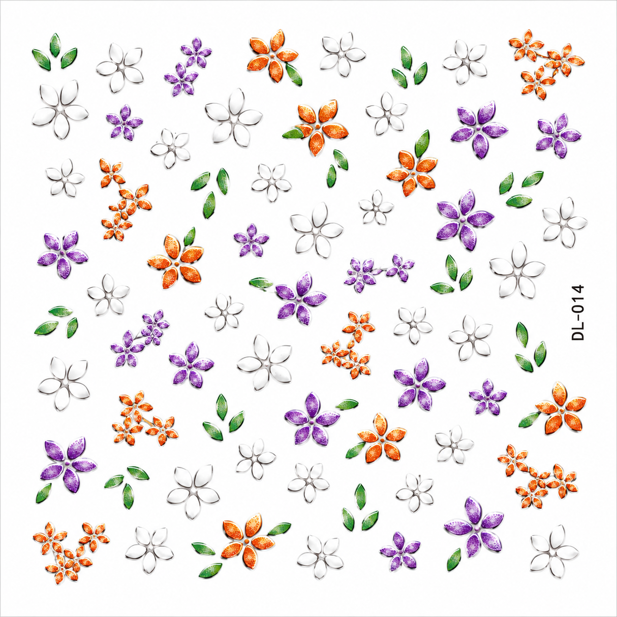2D Embossed Nail Sticker - DL014