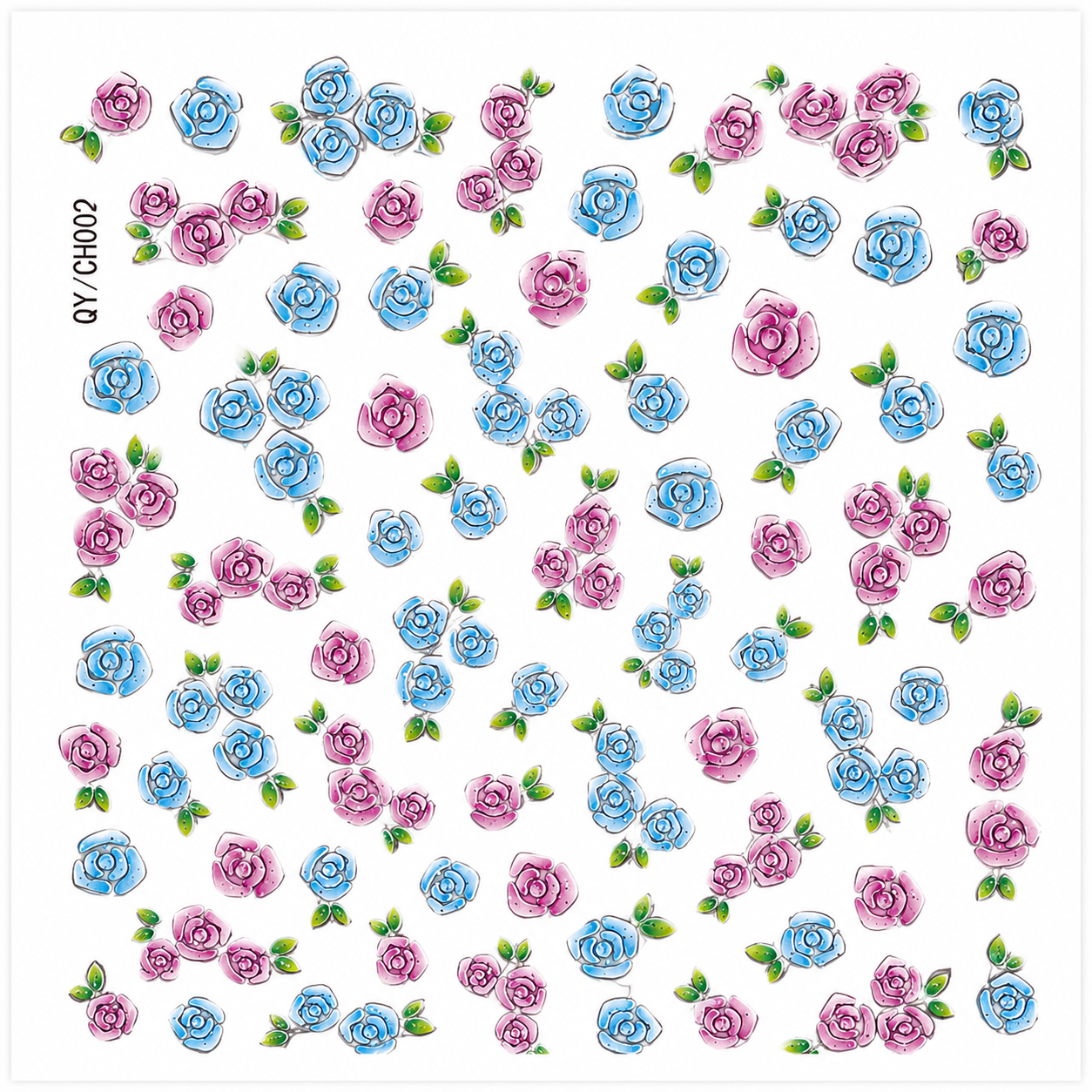 2D Embossed Nail Sticker – QY-CH002