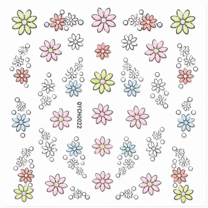 2D Embossed Nail Sticker – QYCH0022