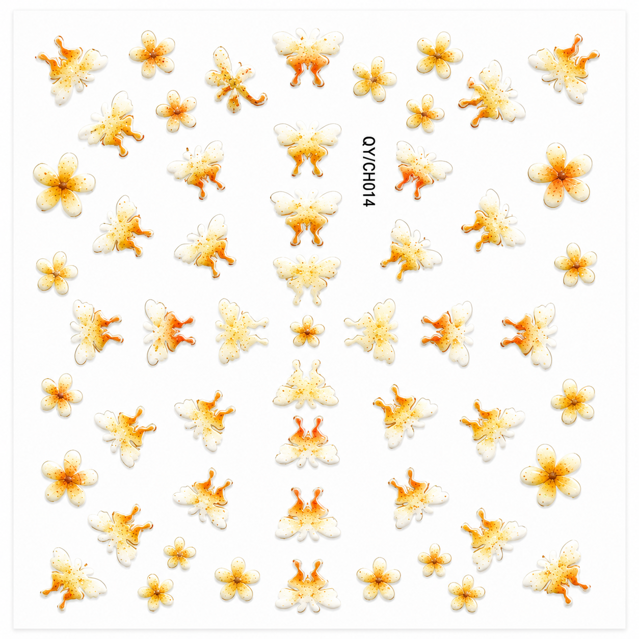 2D Embossed Nail Sticker – QY-CH014