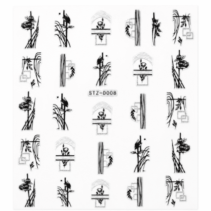 2D Embossed Nail Sticker – STZ-D008