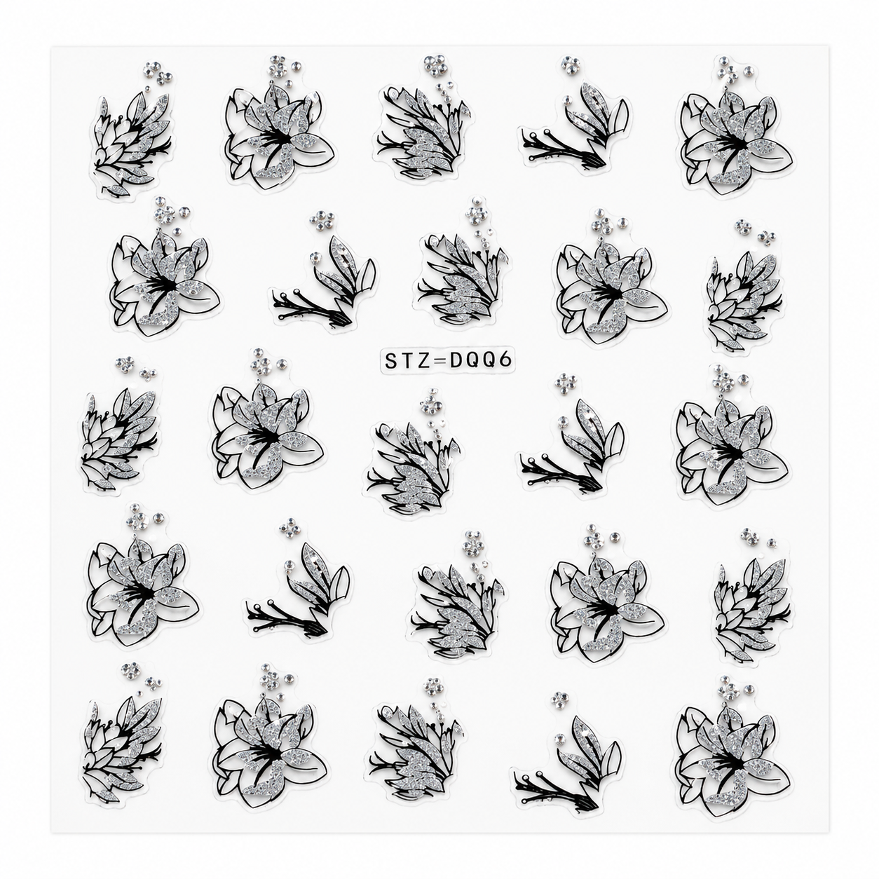 2D Embossed Nail Sticker – STZ-D006