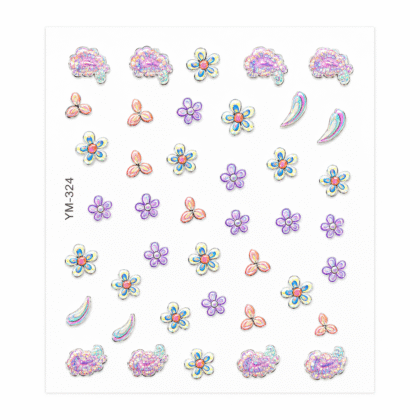 2D Embossed Nail Sticker – YM-324