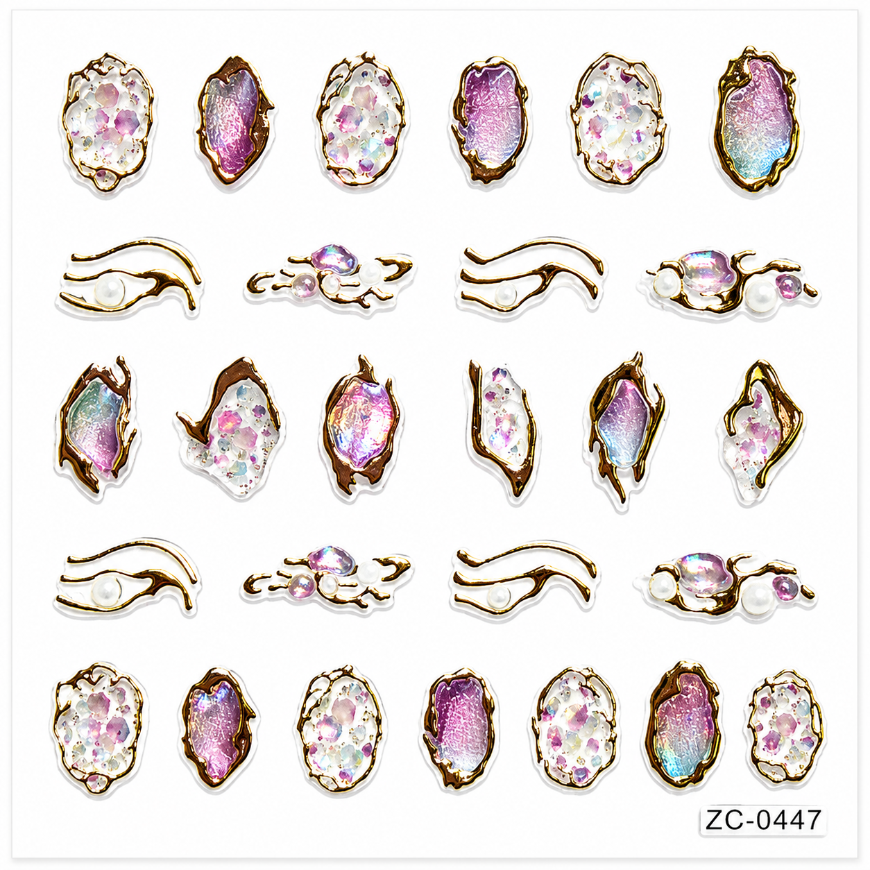 3D Gemstone Effect Nail Sticker – ZC-0447