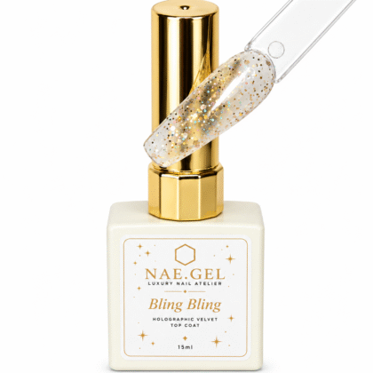 Gold Rush - Bling Bling Collection | Holographic Velvet Top Coat 15ml (Limited Edition)